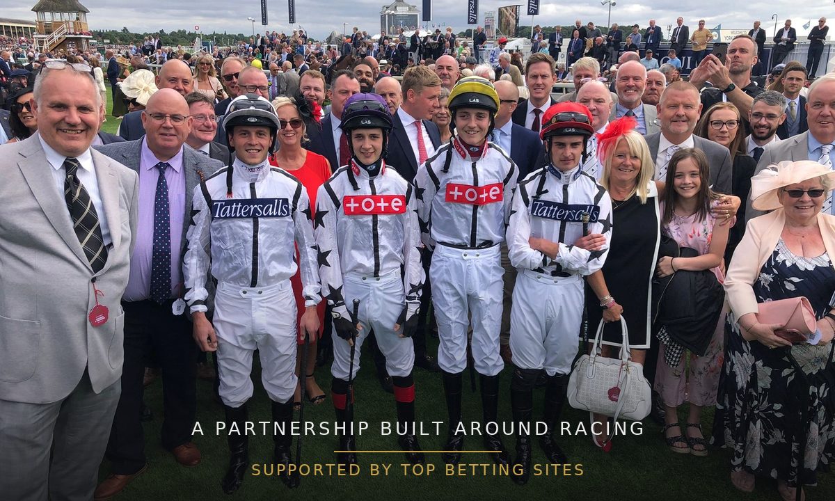 Nick Bradley Racing owners and jockeys at the racecourse, supported by Top Betting Sites